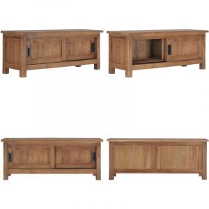 Vidaxl - Meuble tv 90x30x35 cm Bois de teck massif - Meubles Tv - Meuble Tv - Buffet - Commode - Rangement - Home & Living