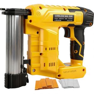 Cloueuse sans fil 18GA am&eacute;lior&eacute;e compatible avec la batterie Dewalt 20V, agrafeuse &eacute;lectrique sans balais avec 1000 clous et 1000 agrafes pour la