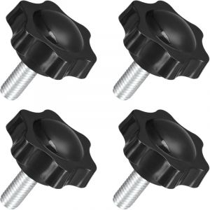 4Pcs Boutons Étoile M8 x 20mm, Bouton de Serrage Hexagonal en Plastique à Visser à la Main pour le Remplacement du Pied de Parasol - Ccykxa