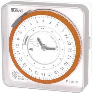 Suevia - Practic d Programmateur horaire pour encastrement sur panneau analogique 230 v/ac 3680 w