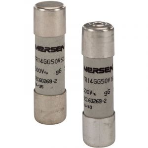 fusible cartouche - 14 x 51 - gg - 16a - 500v - avec percuteur - lot de 1 - mersen z218200
