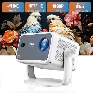 Vidéoprojecteur 4K【Officiel Netflix& AutoFocus】700 ansi Lumens 1080P Full hd WiFi Bluetooth Projecteur avec YouTube/Prime Video- Version française