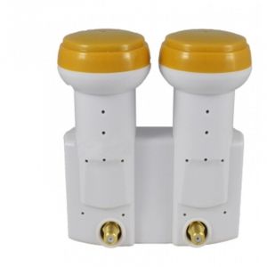 LNB Monobloc Twin 0,1 DB Golden Media FULL HD 4K READY ASTRA/HOTBIRD Double t&ecirc;te