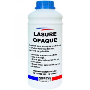 Lasure Opaque - 1 L - Codeve Bois - Chêne - Pour Masquer Les Veines D'un Bois Trop Foncé, Grisé, Noirci Ou Taché.