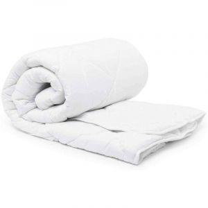 Couette b&eacute;b&eacute; blanche temp&eacute;r&eacute;e anti-acariens 80x120 cm