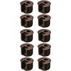 Cyclingcolors - 10x boitier excentrique 15mm assemblage plastique insert acier épaisseur bois 16mm marron connecteur meuble
