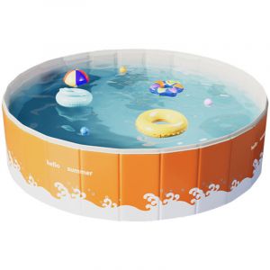 Piscine non gonflable,baignoire au sol, bassin de jardin portable, r&eacute;servoir d'eau pliable,conception facile &agrave; installer pour adultes activit&eacute;s d'&eacute;t&eacute;