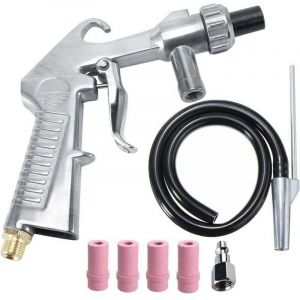 Kit de sablage au jet de sable Pistolet d'alimentation par siphon pour sablage Buse pour éliminer la rouille Sablage abrasif pour cabines de sablage