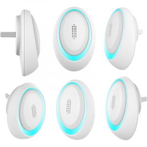 Anti Moustique Ultrason Prise, Ultrason Souris Mouche 6 Paquets, Appareil Repulsif Souris Efficace pour Repousser Les Rats, Les araignées, Les