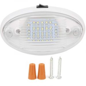 Plafonnier LED Lampe D'int&eacute;rieur, 12V 400lm Plafonnier LED Lampe D'int&eacute;rieur Haute Luminosit&eacute; pour Voiture RV Yacht Remorque de Bateau pour