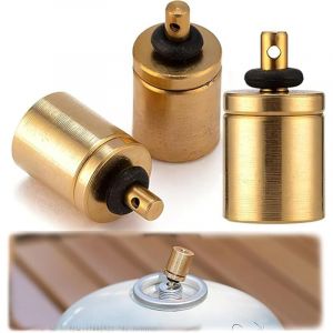 Lot de 3 adaptateurs de Recharge de gaz Buse Type de Bouteille Cartouche de gaz Butane/bidon de gaz de Recharge pour Valve &agrave; vis bidon Adaptateur de