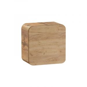 Caisson meuble haut de salle de bain - Ch&ecirc;ne artisanal dor&eacute; - L35-H35-P22 - ARRIBA