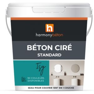 Harmony Beton - B&eacute;ton cir&eacute; pr&ecirc;t &agrave; l'emploi standard - 10 kg 75.Vert d'eau - Harmony B&eacute;ton