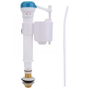Flotteur Chasse D'eau WC, Mecanisme Chasse D'eau WC, Robinet Flotteur WC, Vanne De Remplissage &Agrave; Bouton-Poussoir En ABS, Bleu Blanc UK G1/2