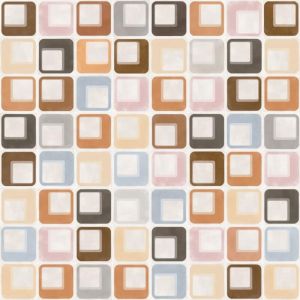 Carrelage gr&egrave;s c&eacute;rame effet carreau ciment POP TILE FERUS 15x15cm 15x15 cm Multicolore - Satin&eacute; - bo&icirc;te de 1 m2