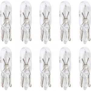 10 PCS 12V T5 W1.2W LED Incandescent, Lumi&egrave;re Blanche pour Tableau de Bord Voiture, Indicateur Compteur Int&eacute;rieur Auto, &Eacute;clairage Incandescent