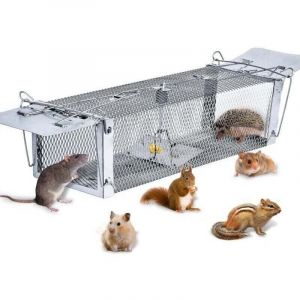 Piege a Rat, 41x14x11cm Cage Pi&egrave;ge De Capture Professionnel, Pi&egrave;ge d'animaux Cage pour Souris Loir Mulot Rongeurs, Piege a Souris R&eacute;utilisable avec 2