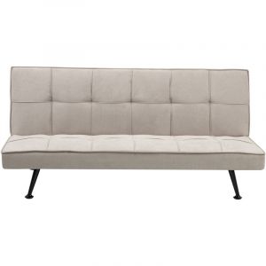 Beliani - Canapé-lit Moderne Sans Accoudoirs Inclinable Convertible Tissu Beige Hasle