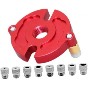 1 Ensemble de poinçon trou outils de guide de forage Locatrice de perceuse à percevoir de forage guide de perçage alliage d'aluminium rouge