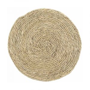 Set de Table Rond 'Paille de Jonc' 38cm Naturel