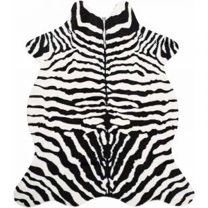 Tapis Artificiel Imprim&eacute; Motif Z&egrave;bre Motif Z&egrave;bre Fausse Fourrure Peau Cuir Salle De Bains Tapis Antid&eacute;rapant Tapis Imprim&eacute; Animal pour La Maison