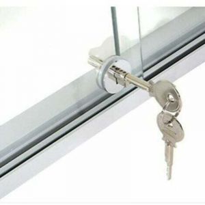 Serrure de porte en verre. Serrure de porte coulissante. Serrure ronde en verre. Serrure de porte mobile Serrure d'armoire &agrave; bijoux Serrure en verre