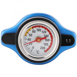 Jeffergarden bouchon radiateur moto, Capuchon thermostatique pour voiture avec jauge de temp&eacute;rature (1,1 bar)