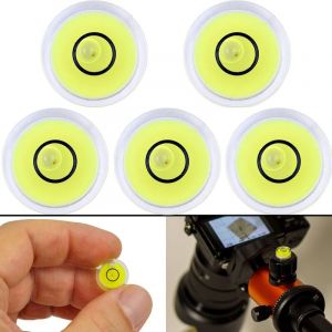 Niveau à bulle, paquet de 5, Ø 12 mm de diamètre, niveau à bulle de précision avec bulle d'air, mini niveau à bulle pour appareils photo, camping et