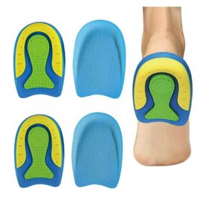 2 Paires de Talonnettes en Gel de Silicone, Talonnette Epine Calcaneenne Gel Grandissante Orthop&eacute;dique Taille l pour Fasciite Plantaire, Douleurs au