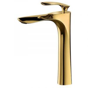 ZVD - Robinets de lavabo Mitigeur Lavabo Robinet Salle de Bain Haut Robinet or Corps avec 60cm Tuyau de Raccordement X2