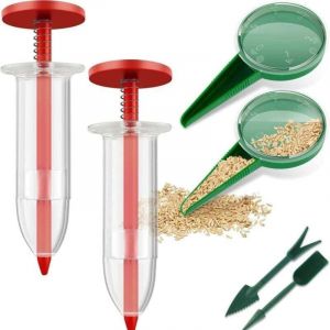 2pcs Distributeur de Graines, 6 Pcs Mini Semoir Semences, Semoir &agrave; Graines, Semoir &agrave; Graines de Jardin Manuel, Outil de Semoir de Semis pour Petites