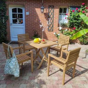 Table pliante carr&eacute;e en teck massif Gap 75 cm