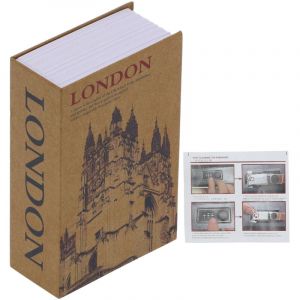 Coffre-fort de Livre en Forme de Livre de Simulation, Portable avec Serrure à Code de Sécurité Tirelire Secrète Cachée pour Stocker des Objets