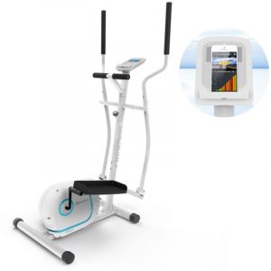 Klarfit - Myon Cycle Vélo elliptique volant inertie 12 kg SilentBelt System blanc