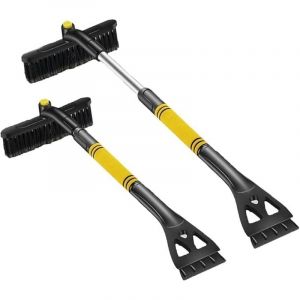 Grattoir &agrave; Glace Voiture avec Balai, Grattoir &agrave; Neige Amovible 3 en 1, Brosse &agrave; Neige avec Rotation &agrave; 360, Grattoir Pare Brise Voiture, pour