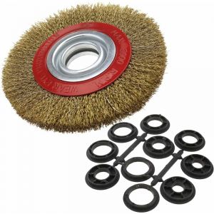 Brosse circulaire en acier pour nettoyer touret à meuler, diamètre 125 mm/150 mm/200 mm, 150mm