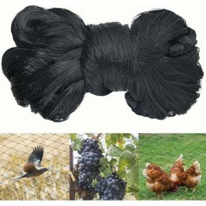 15m X 15m Filet Anti Oiseaux Noir, Filet Oiseaux Robuste, Filet Voliere Poulailler, Filet de Protection pour Oiseaux, Filet de Protection Les Potager