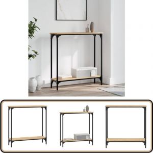 Table console chêne sonoma 75x22,5x75 cm bois d'ingénierie - Table Basse - Meuble D'entrée - Table D'appoint - Table Industrielle - Table Console