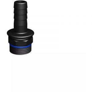 Raccord male 1" BSP - cannelé droit Ø19mm