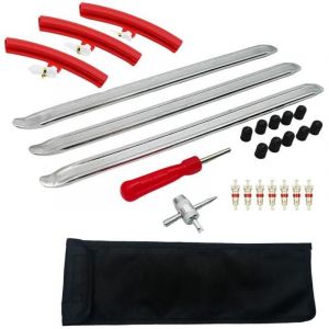 Jeu de 26 d&eacute;monte-pneus - 30 cm - Avec 3 protections de jante - Outil de montage pour moto, v&eacute;lo, voiture, scooter