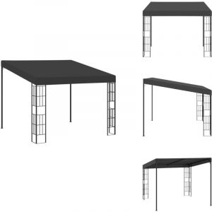 Vidaxl - Belv&eacute;d&egrave;re mural 3x3 m Anthracite Tissu - Abris Ext&eacute;rieurs - Auvent Mural - Parasol Mural - Protection Solaire - Ombre Ext&eacute;rieure
