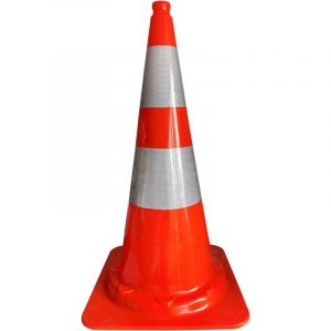 Cône de chantier, Orange, blanc, Hauteur de 750 mm ( Prix pour 1 )