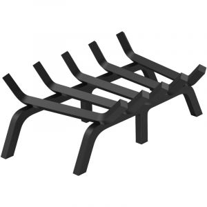 Mophorn - vevor Grille a buches de cheminee, 610 mm avec 6 pieds de support, barres en acier massif revetement en poudre 19 mm,support de combustion