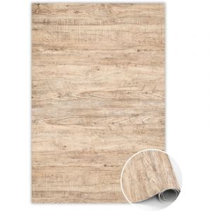 Tapis Vinyl de Cuisine et Chambre en pvc - Bois brut - 140x210 cm