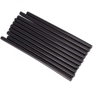 B&acirc;tons de colle &agrave; chaud colle thermofusible b&acirc;ton adh&eacute;sif fonte chaude pour pistolet &agrave; colle 20W DIY Artisanat R&eacute;parations Rapides (noir) 10pcs 7