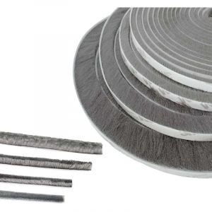 Joint Brosse Porte, 5 M(L) x 9 mm(B) x 23 mm(D), Gris, Joint Fenetrepour Lsolation Phonique Porte, Joint Brosse Adhesif, Joint Brosse Porte