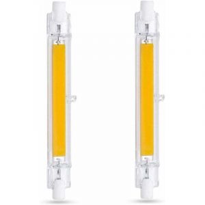 Ahlsen Ampoule LED R7S 118mm 10W Blanc Chaud 3000K, 1000LM, &Eacute;quivalent Lampe Halog&egrave;ne R7S J118 80W 100W, Non-dimmable, Ampoule R7S 118mm Slim COB LED