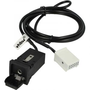 Câble adaptateur aux pour radio de voiture compatible avec Audi / Seat / Skoda / vw RCD510 - Vhbw
