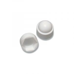Cache écrou ou cache tête vis Tête hexagonale th M22 Nylon Blanc Sur plat 32-10 pièces
