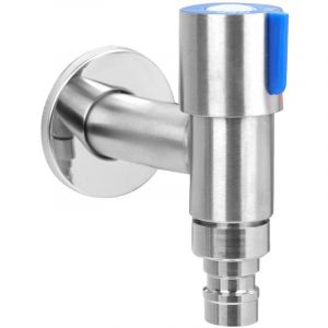 Zoternen - Robinet mural en acier inoxydable G1/2', robinet de buanderie, robinet d'eau froide, robinet d'évier, robinet de machine à laver, robinet